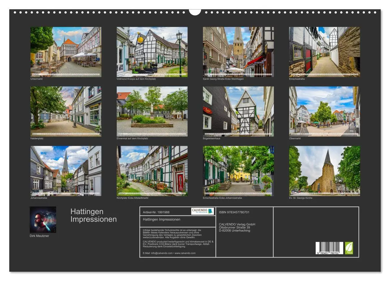 Bild: 9783457780701 | Hattingen Impressionen (Wandkalender 2026 DIN A2 quer), CALVENDO...