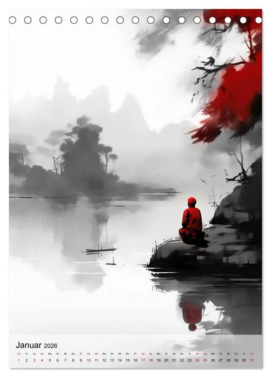 Bild: 9783516320701 | Ruhe im Zen (Tischkalender 2026 DIN A5 hoch), CALVENDO Monatskalender