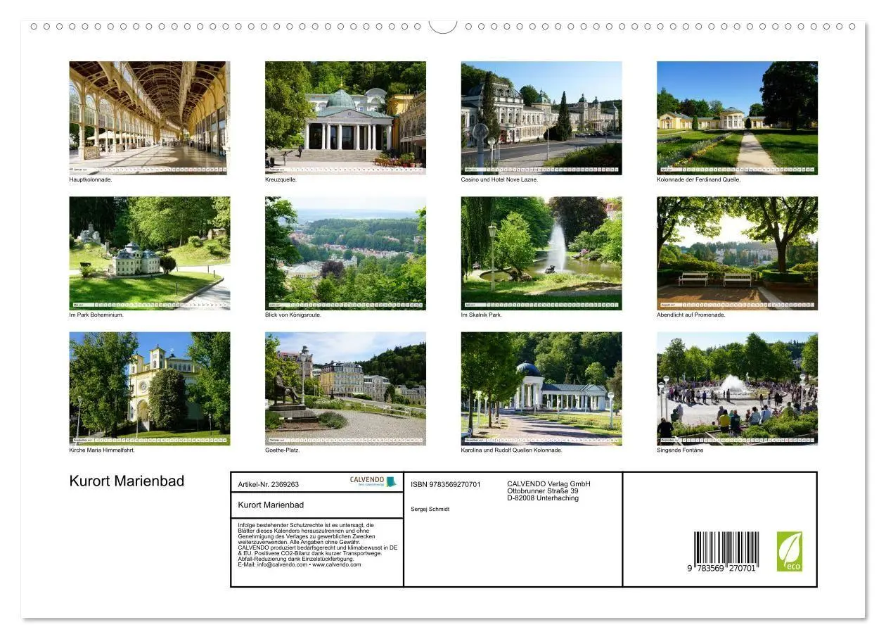 Bild: 9783569270701 | Kurort Marienbad (hochwertiger Premium Wandkalender 2027 DIN A2...