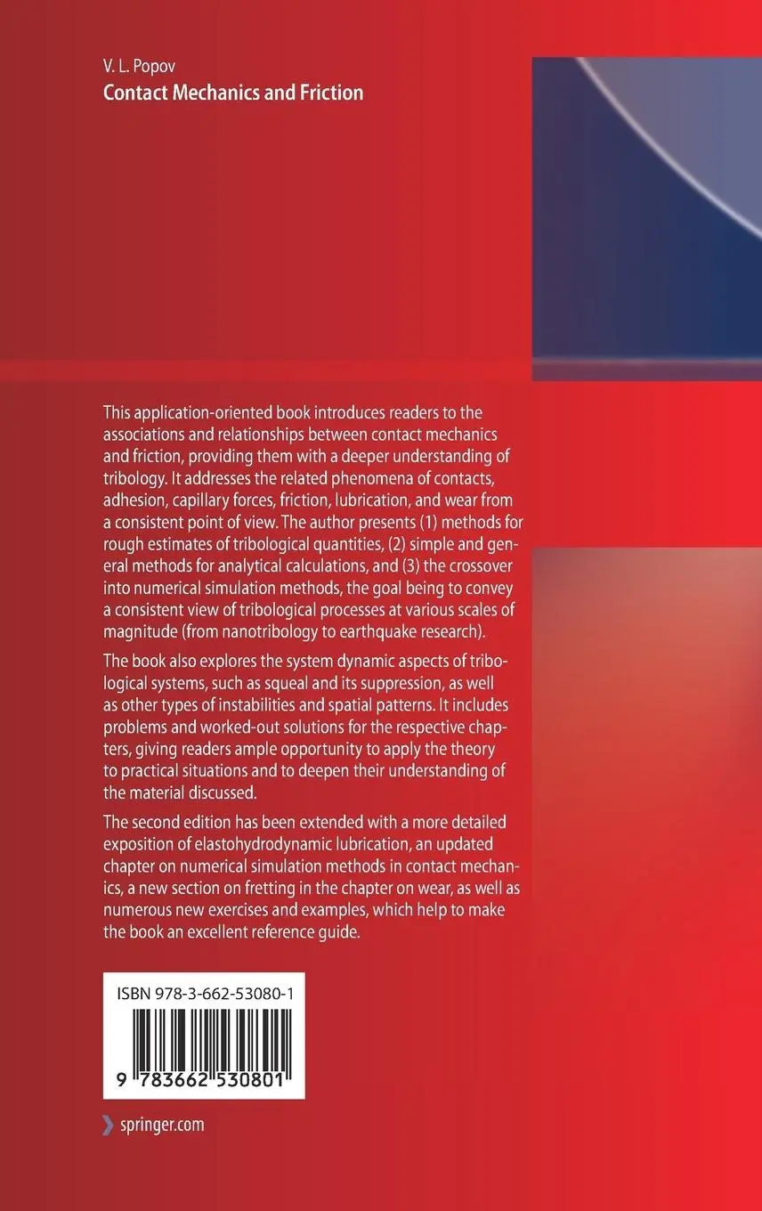 Rückseite: 9783662530801 | Contact Mechanics and Friction | Physical Principles and Applications