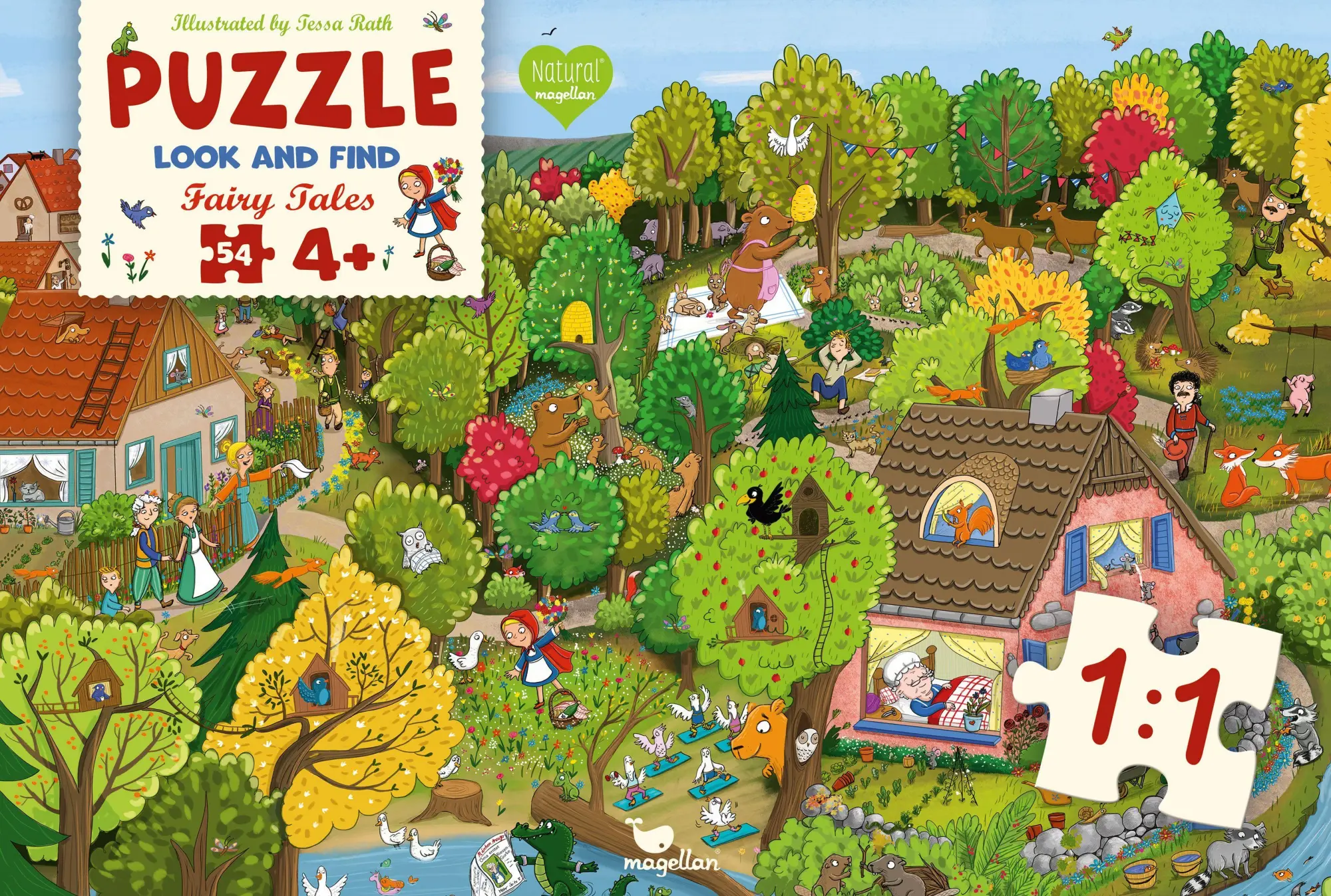 Cover: 4260671130901 | Look and Find - Fairy Tales - Red Riding Hood (Puzzle 54 Teile) | 2022