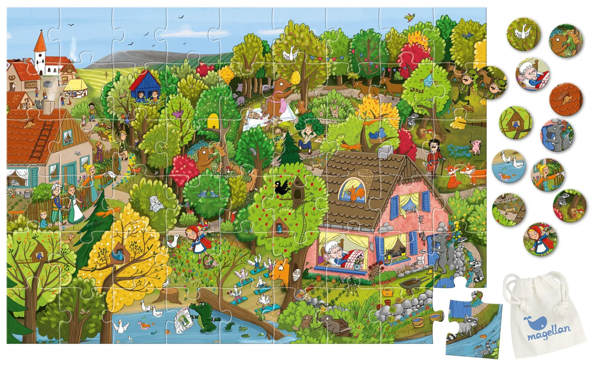 Bild: 4260671130901 | Look and Find - Fairy Tales - Red Riding Hood (Puzzle 54 Teile) | 2022
