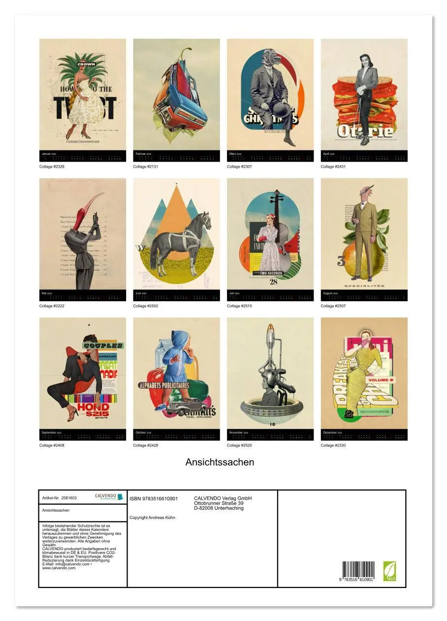 Bild: 9783516610901 | Ansichtssachen (Wandkalender 2026 DIN A2 hoch), CALVENDO...