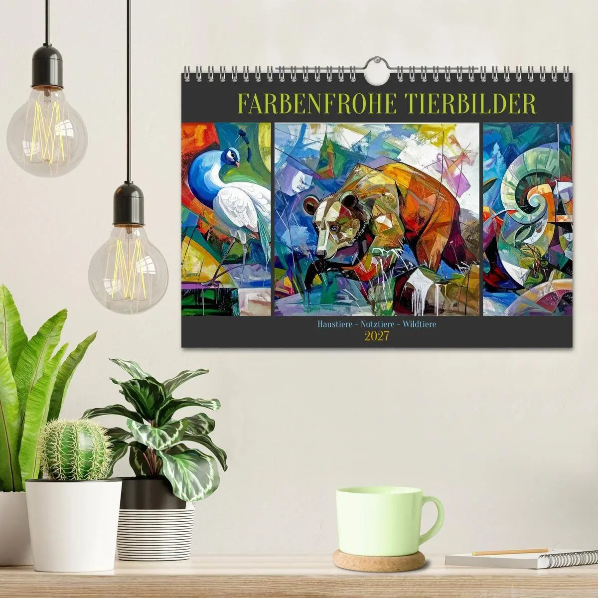 Bild: 9783516920901 | Farbenfrohe Tierbilder (Wandkalender 2027 DIN A4 quer), CALVENDO...