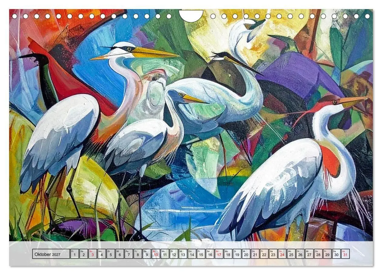 Bild: 9783516920901 | Farbenfrohe Tierbilder (Wandkalender 2027 DIN A4 quer), CALVENDO...