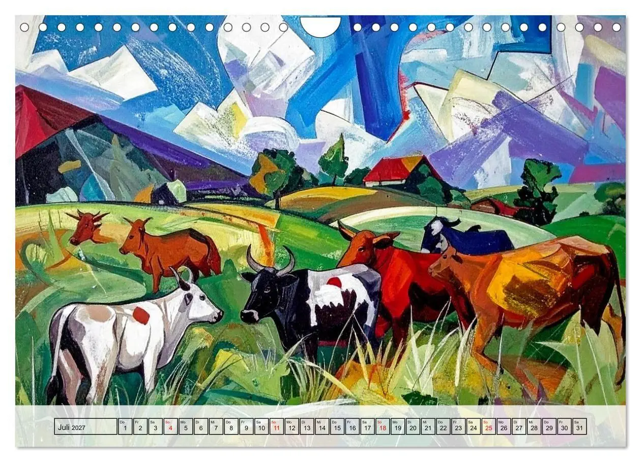Bild: 9783516920901 | Farbenfrohe Tierbilder (Wandkalender 2027 DIN A4 quer), CALVENDO...