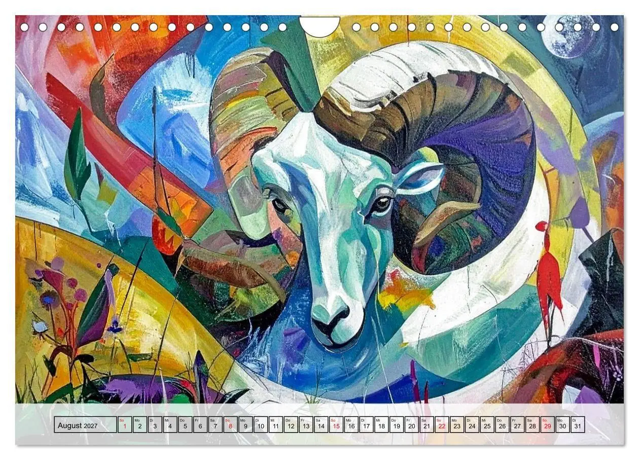 Bild: 9783516920901 | Farbenfrohe Tierbilder (Wandkalender 2027 DIN A4 quer), CALVENDO...