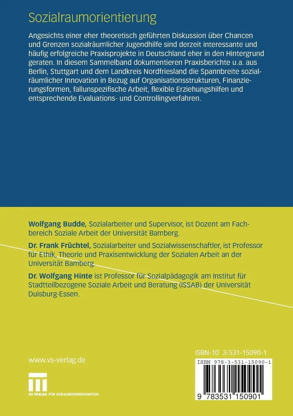 Rückseite: 9783531150901 | Sozialraumorientierung | Wege zu einer veränderten Praxis | Buch | vi