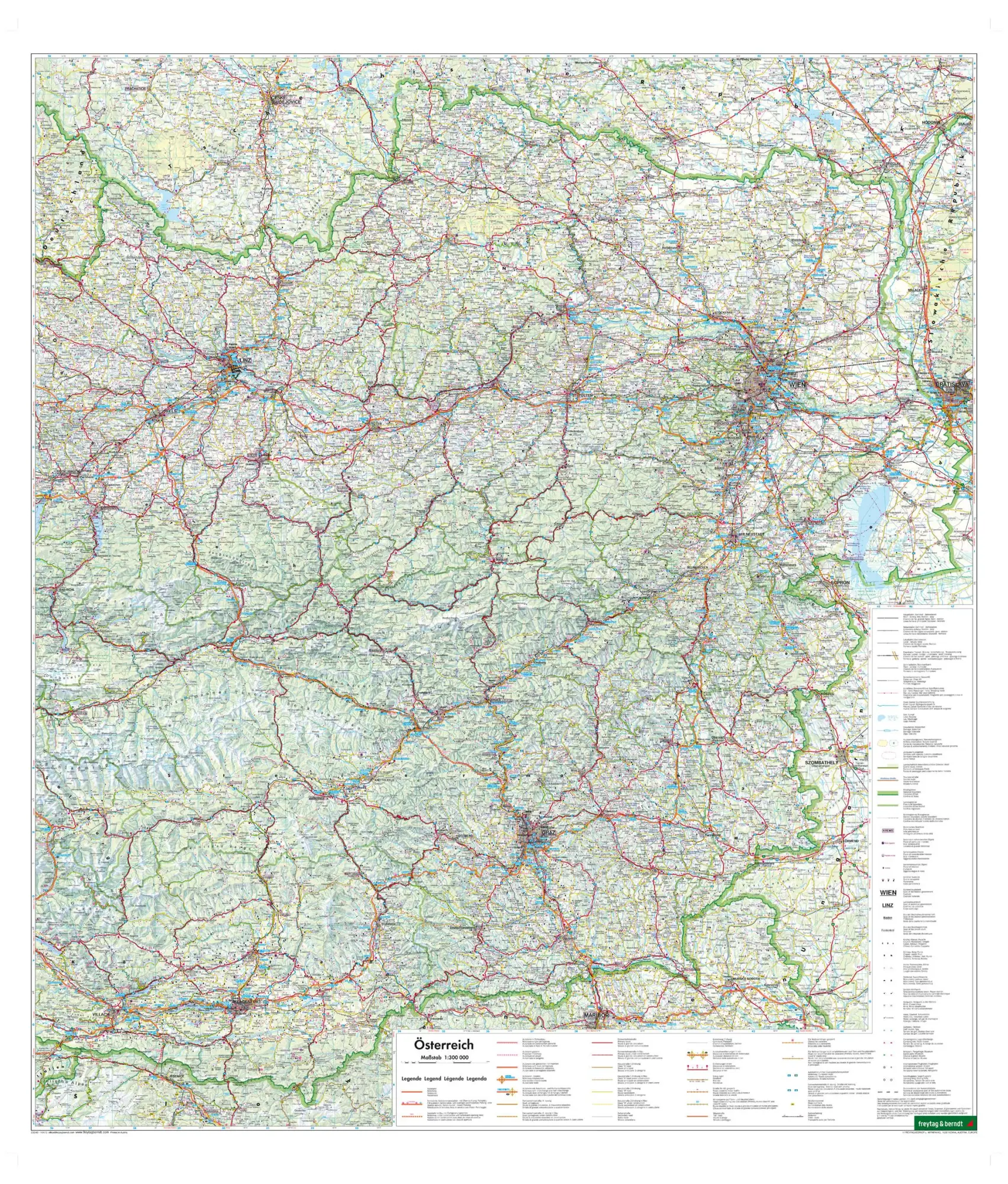 Bild: 9783707920901 | Österreich, Straßenkarte 1:300.000, freytag &amp; berndt | Berndt | 2025