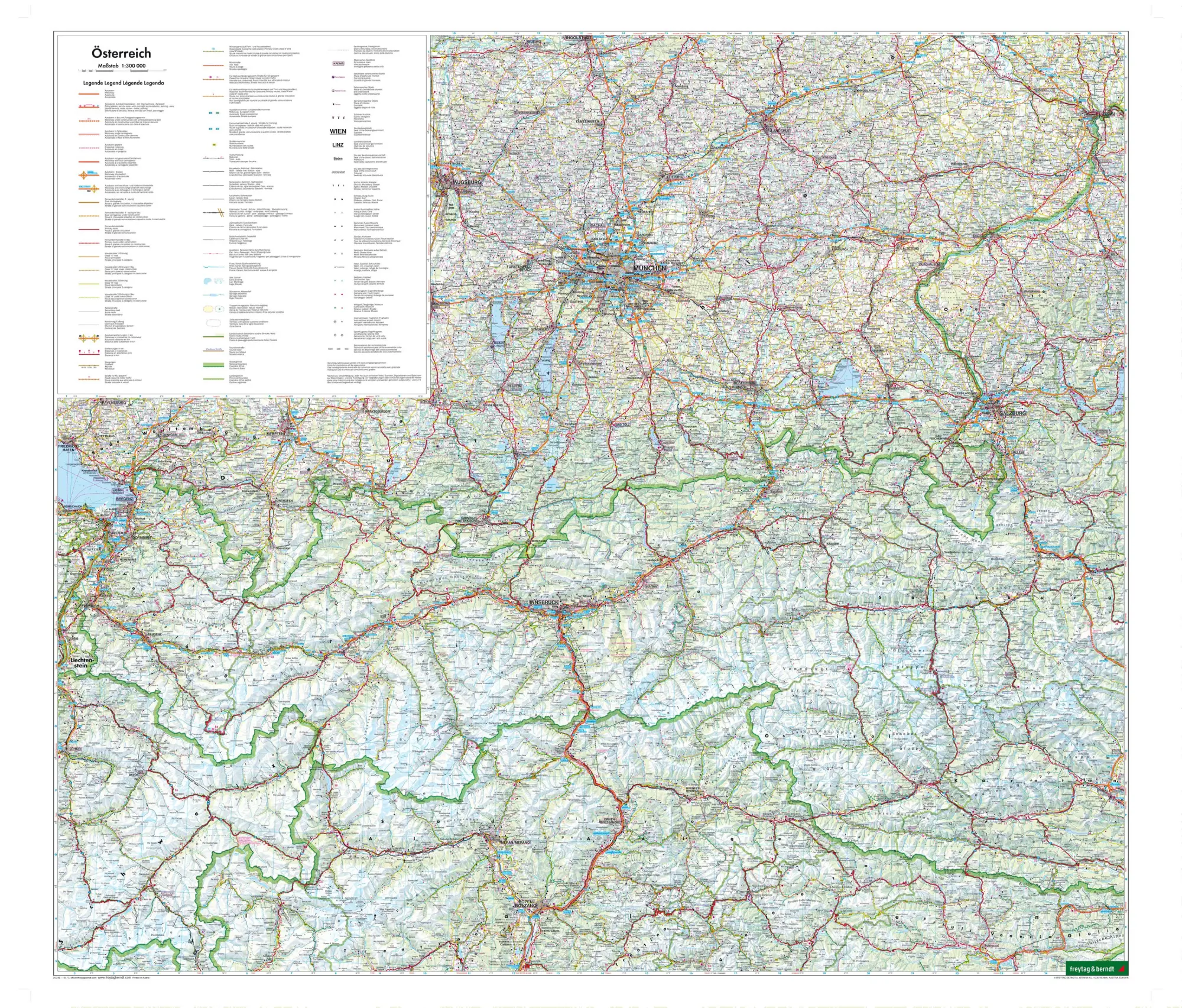 Bild: 9783707920901 | Österreich, Straßenkarte 1:300.000, freytag &amp; berndt | Berndt | 2025
