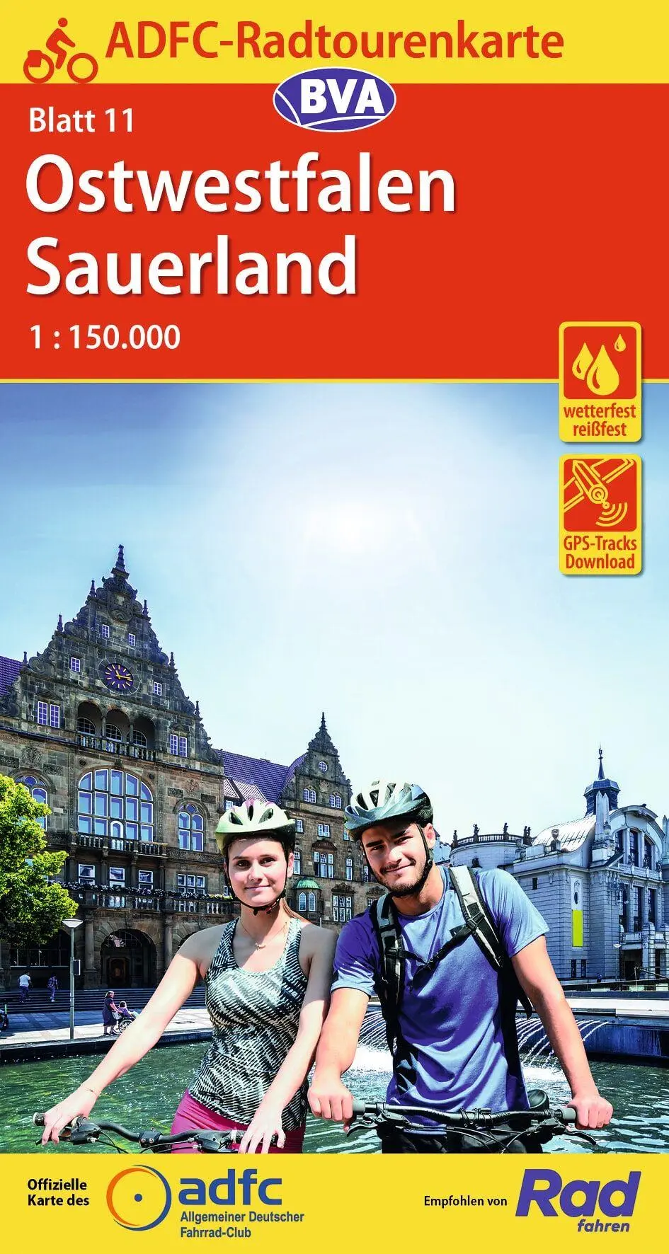 Cover: 9783969900901 | ADFC-Radtourenkarte 11 Ostwestfalen Sauerland 1:150.000, reiß- und...