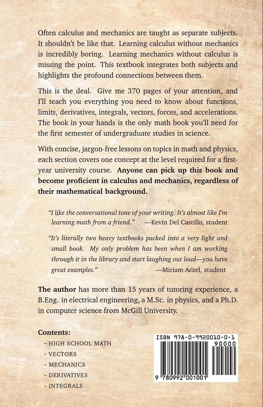 Rückseite: 9780992001001 | No Bullshit Guide to Math and Physics | Ivan Savov | Taschenbuch
