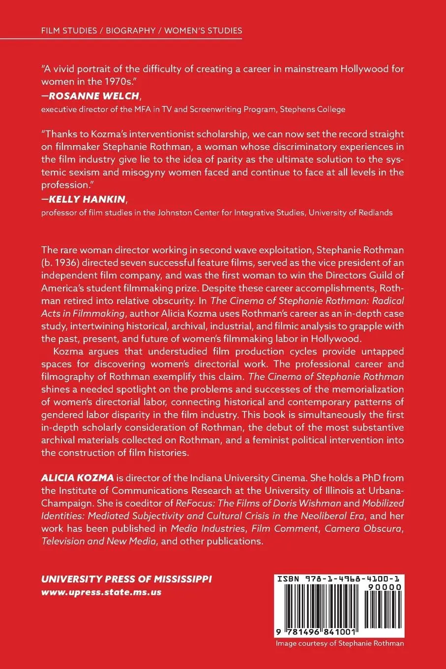 Rückseite: 9781496841001 | Cinema of Stephanie Rothman | Radical Acts in Filmmaking | Kozma