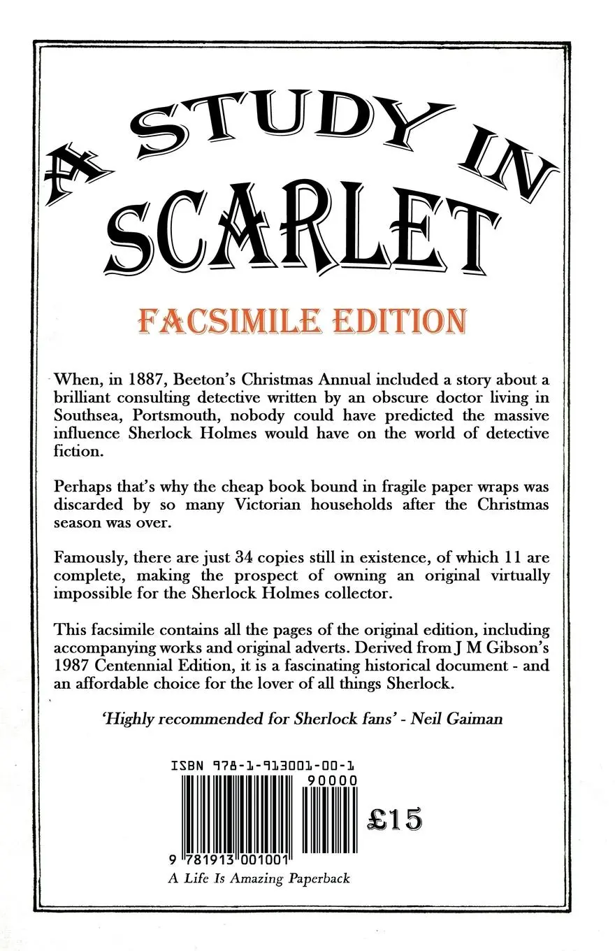 Rückseite: 9781913001001 | Beeton's Christmas Annual 1887 Facsimile Edition | Doyle (u. a.)