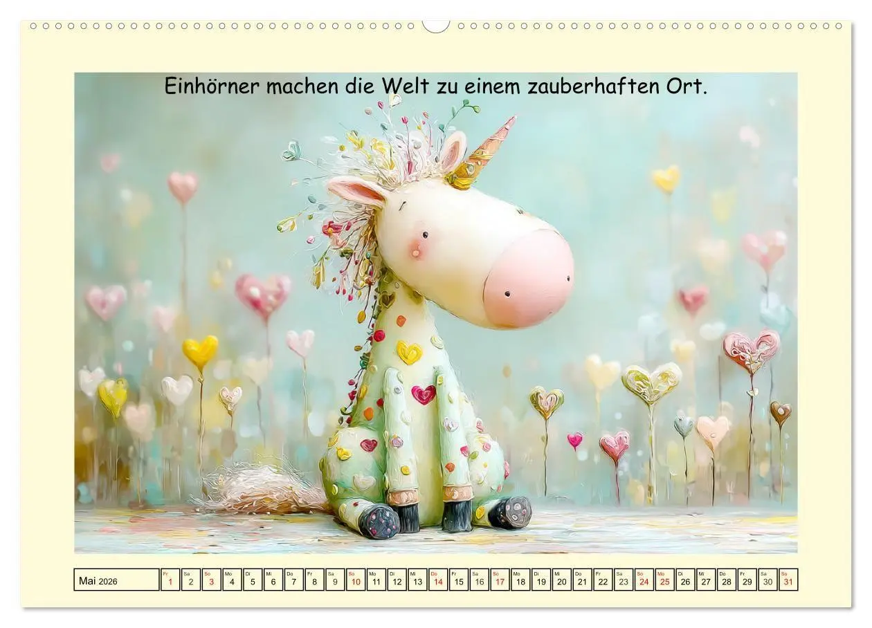 Bild: 9783516741001 | Einhornzauber. Liebliche Unicorn-Weisheiten (Wandkalender 2026 DIN...