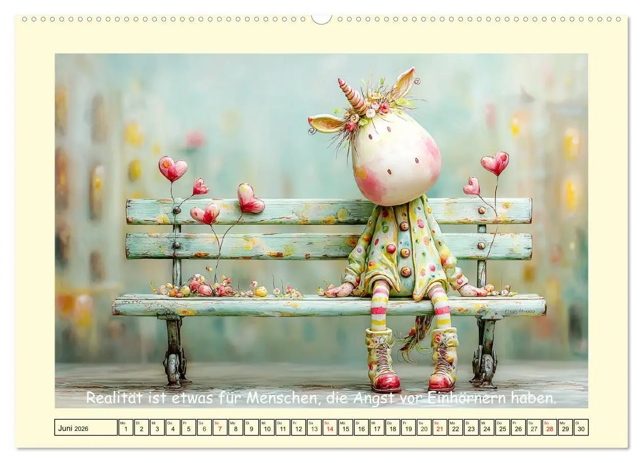Bild: 9783516741001 | Einhornzauber. Liebliche Unicorn-Weisheiten (Wandkalender 2026 DIN...