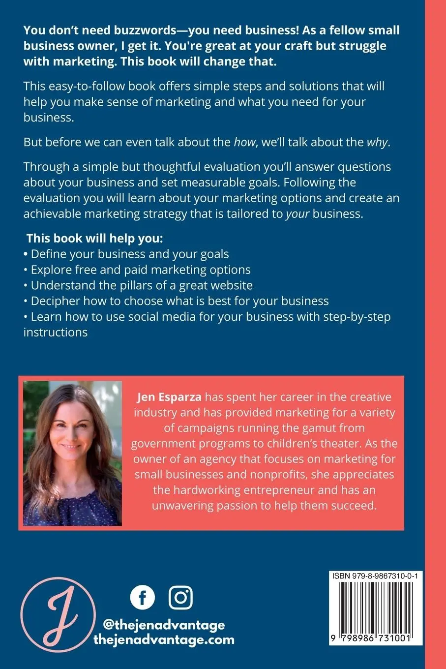 Rückseite: 9798986731001 | Marketing Basics for Your Small Business | Jen Esparza | Taschenbuch