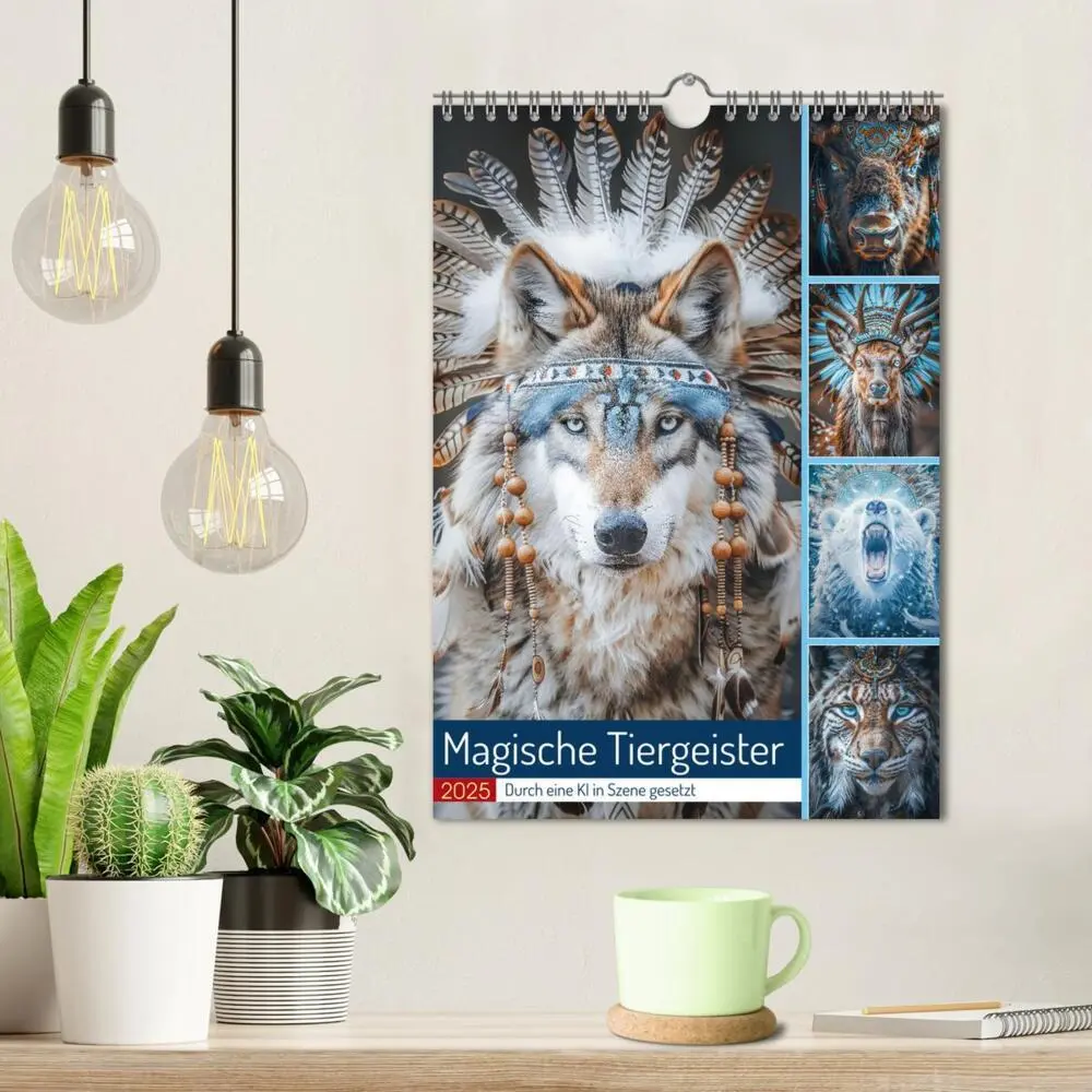 Bild: 9783435241101 | Magische Tiergeister (Wandkalender 2025 DIN A4 hoch), CALVENDO...
