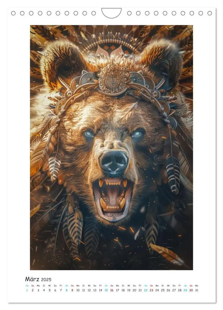 Bild: 9783435241101 | Magische Tiergeister (Wandkalender 2025 DIN A4 hoch), CALVENDO...