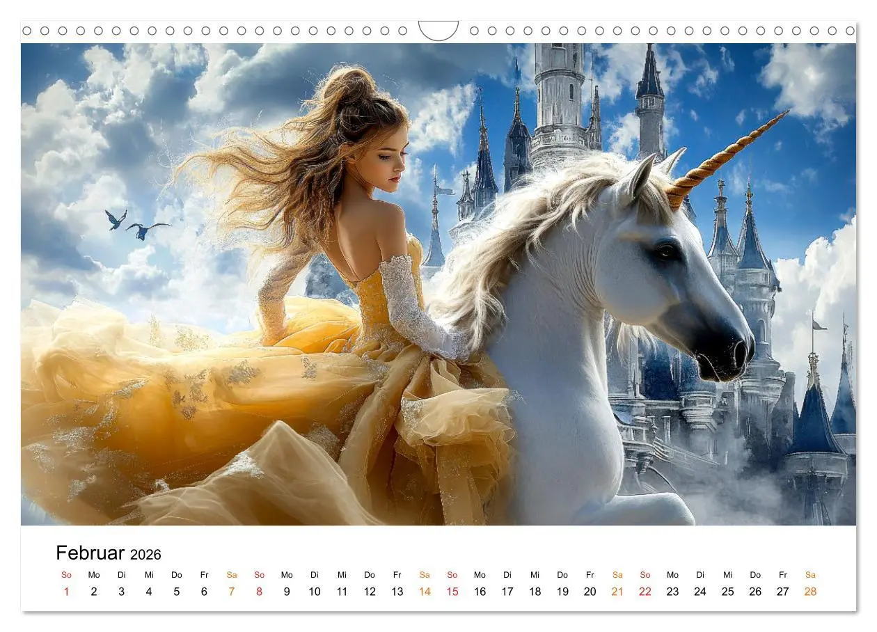 Bild: 9783457261101 | Einhorn-Welten - zwischen Fantasie und Wirklichkeit (Wandkalender...