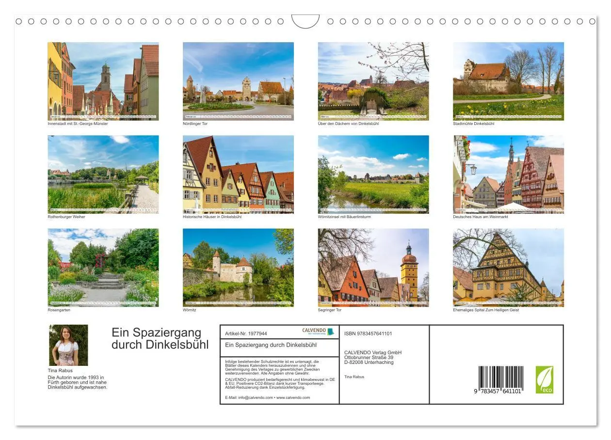 Bild: 9783457641101 | Ein Spaziergang durch Dinkelsbühl (Wandkalender 2026 DIN A3 quer),...