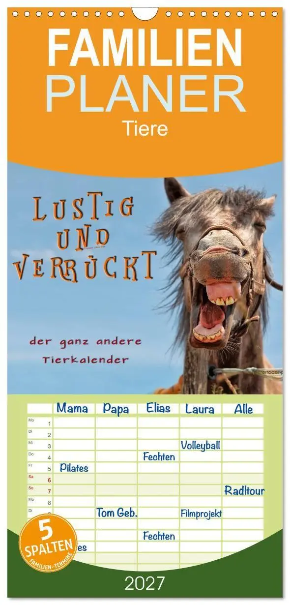 Cover: 9783594331101 | Familienplaner 2027 - Lustig und verrückt - der ganz andere...