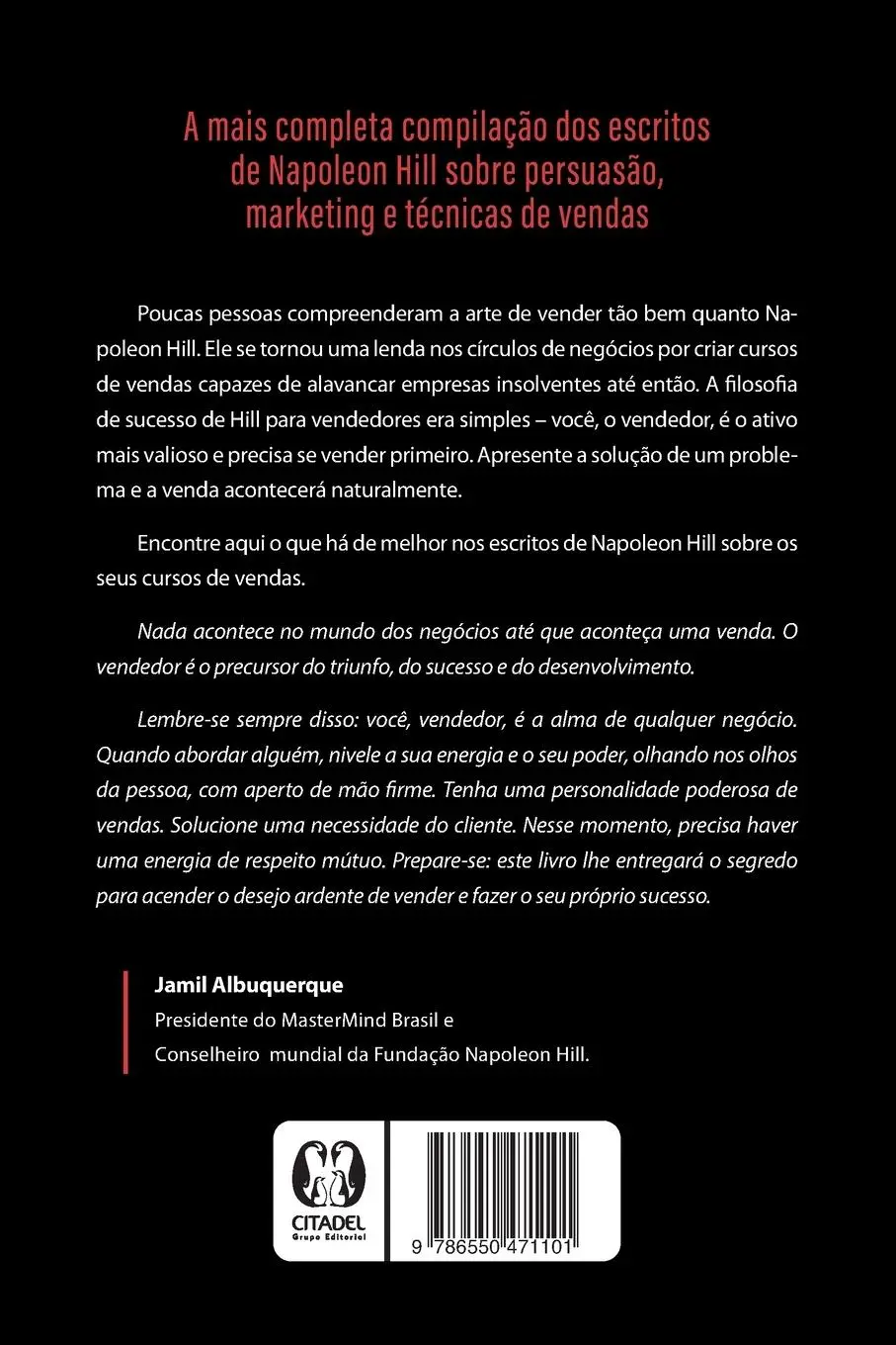 Rückseite: 9786550471101 | O método de vendas de Napoleon Hill | Napoleon Hill | Taschenbuch