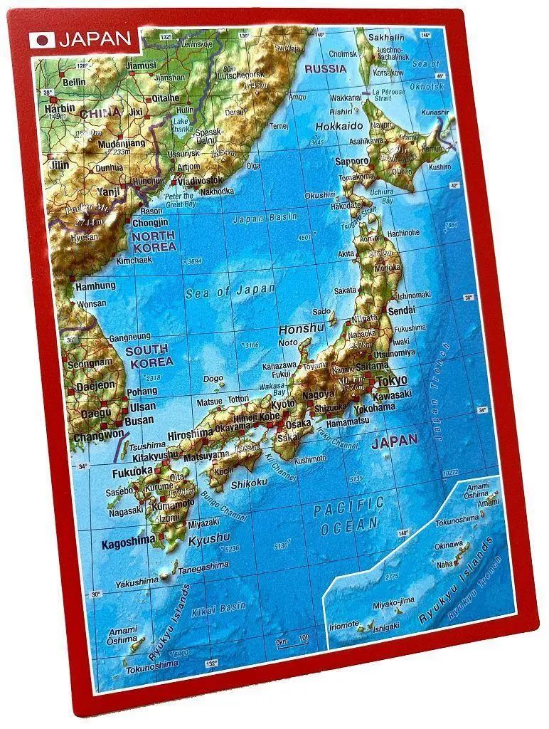 Bild: 4251405901201 | Reliefpostkarte Japan | André Markgraf (u. a.) | (Land-)Karte | 2023