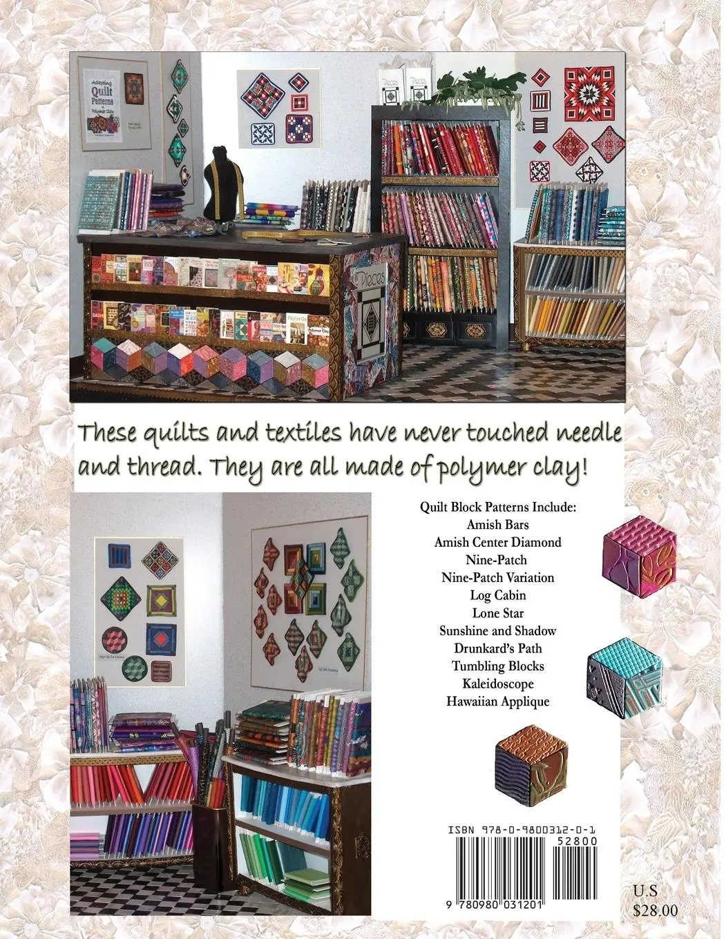 Rückseite: 9780980031201 | Adapting Quilt Patterns to Polymer Clay | Judith Skinner (u. a.)
