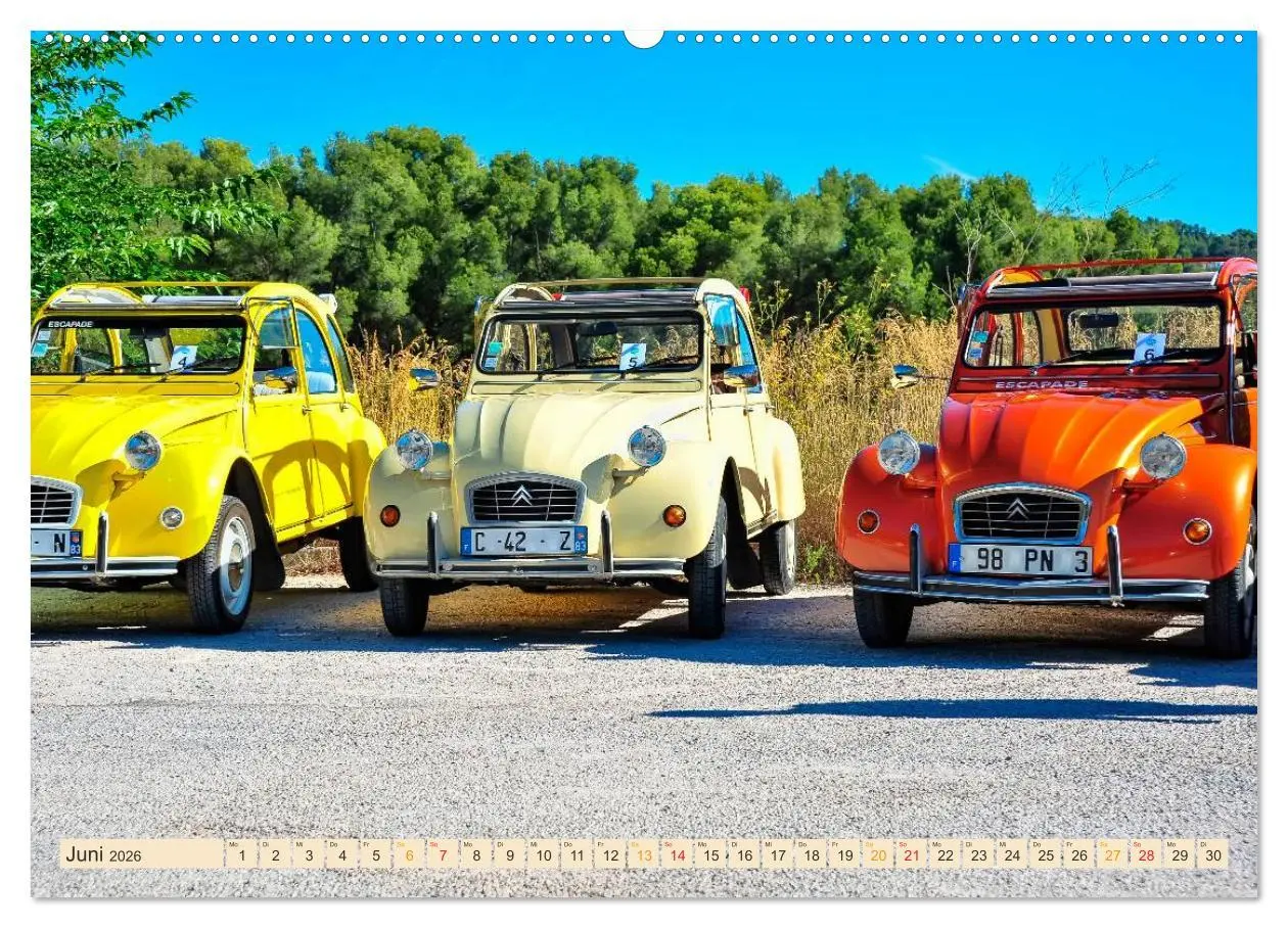 Bild: 9783516031201 | Citroën 2CV - die Ente (Wandkalender 2026 DIN A2 quer), CALVENDO...