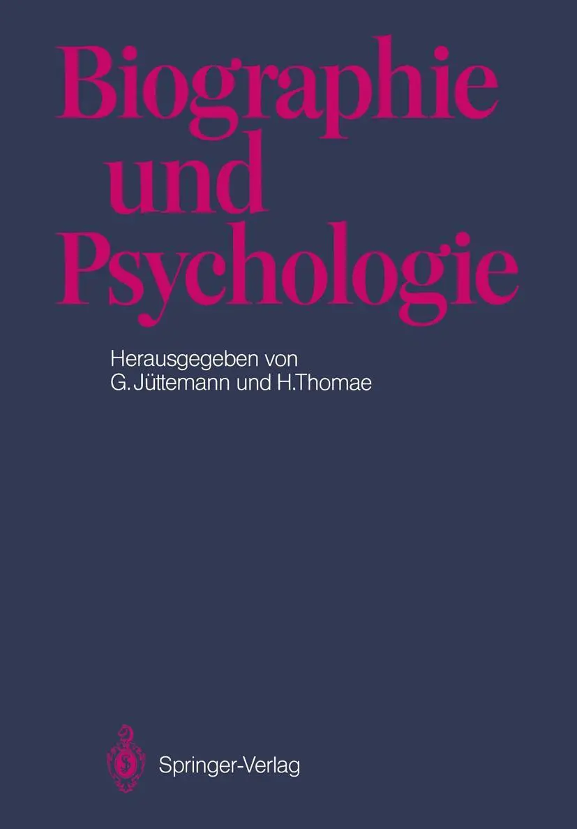 Cover: 9783540171201 | Biographie und Psychologie | Hans Thomae (u. a.) | Taschenbuch | ix