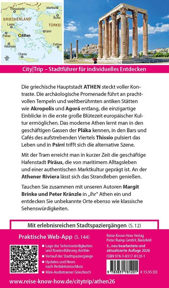 Bild: 9783831781201 | Reise Know-How CityTrip Athen | Peter Kränzle (u. a.) | Taschenbuch