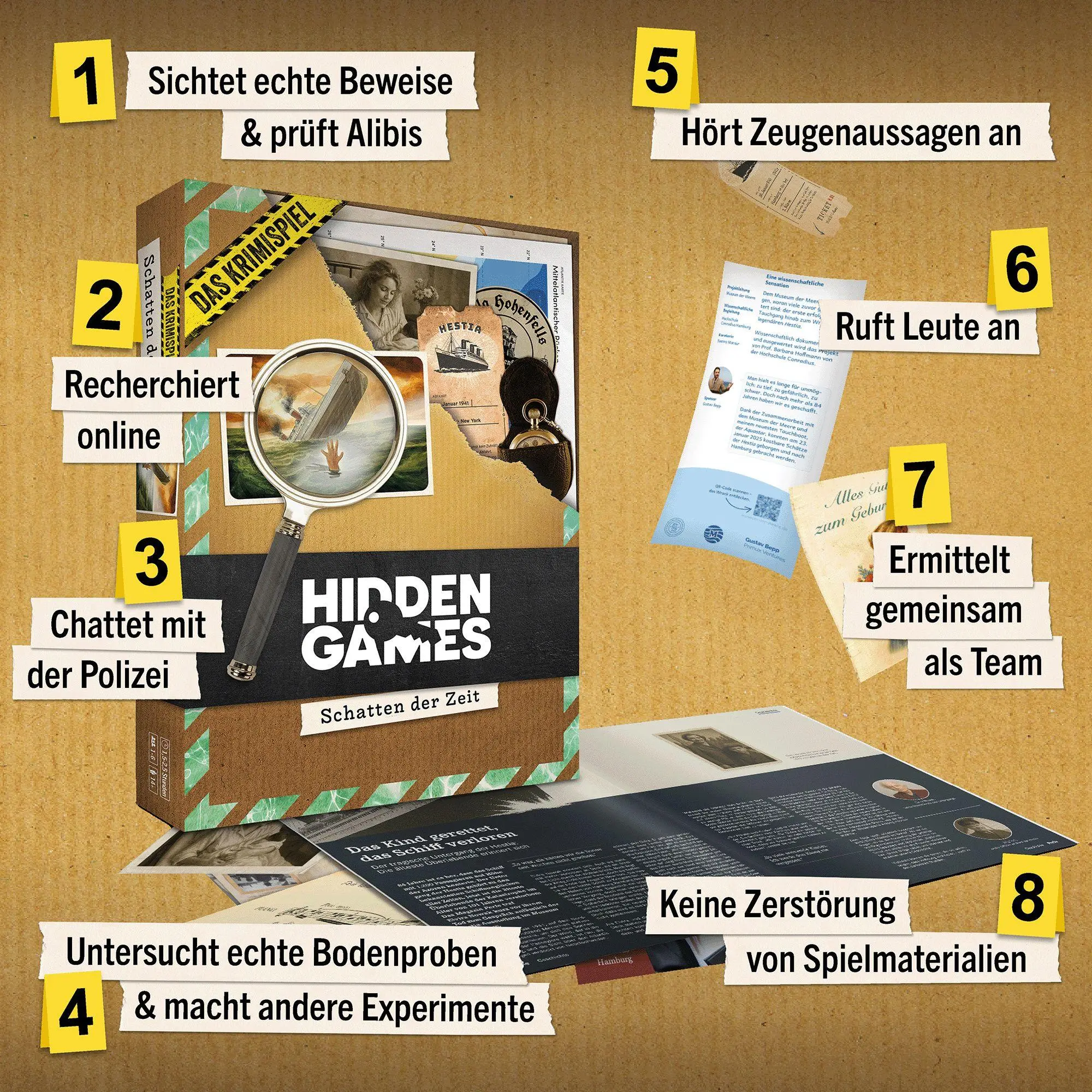 Bild: 4260686491301 | Hidden Games Tatort: Schatten der Zeit | Spiel | HID00020 | Deutsch