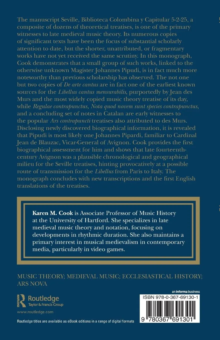 Rückseite: 9780367691301 | Music Theory in Late Medieval Avignon | Magister Johannes Pipardi
