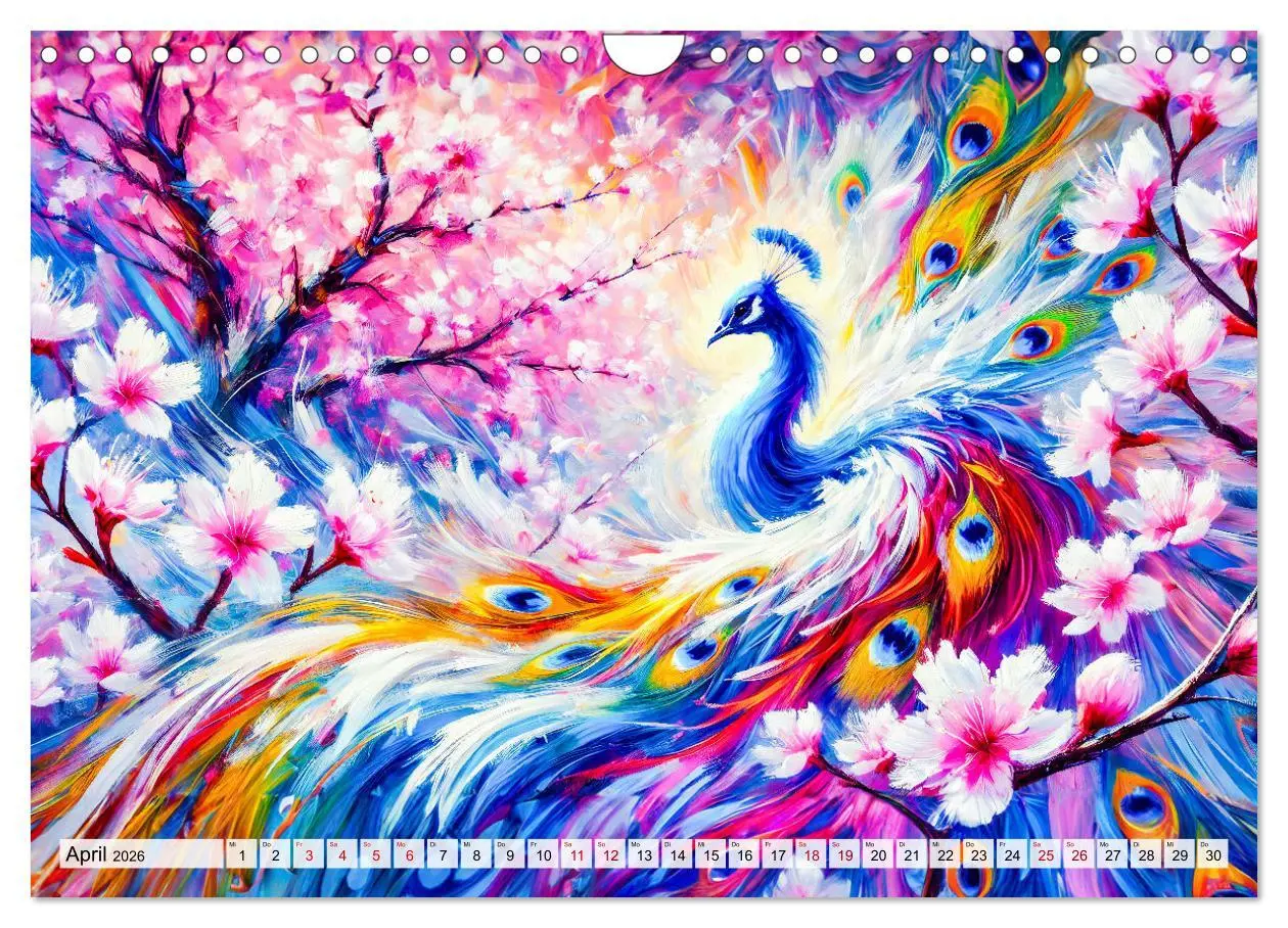 Bild: 9783457311301 | Tanz der Pfauen - Jahreszeiten in abstrakter Eleganz (Wandkalender...