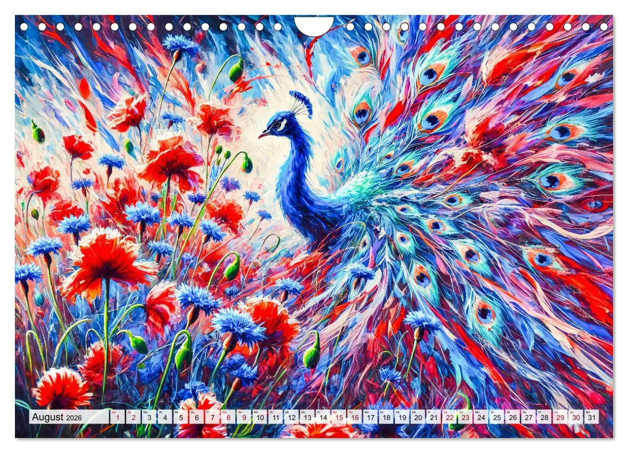 Bild: 9783457311301 | Tanz der Pfauen - Jahreszeiten in abstrakter Eleganz (Wandkalender...