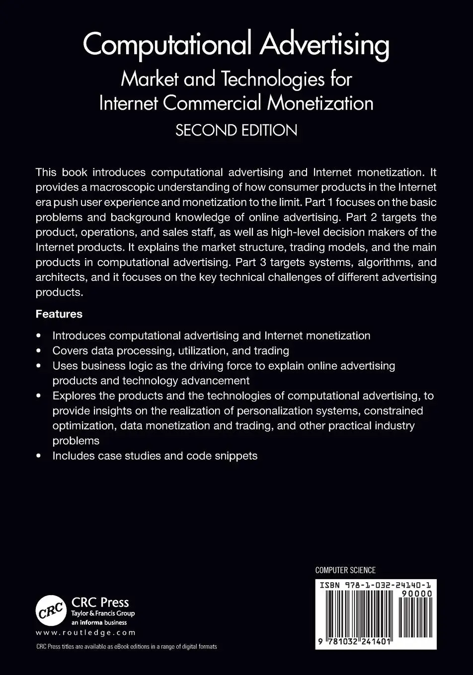 Rückseite: 9781032241401 | Computational Advertising | Peng Liu (u. a.) | Taschenbuch | Englisch