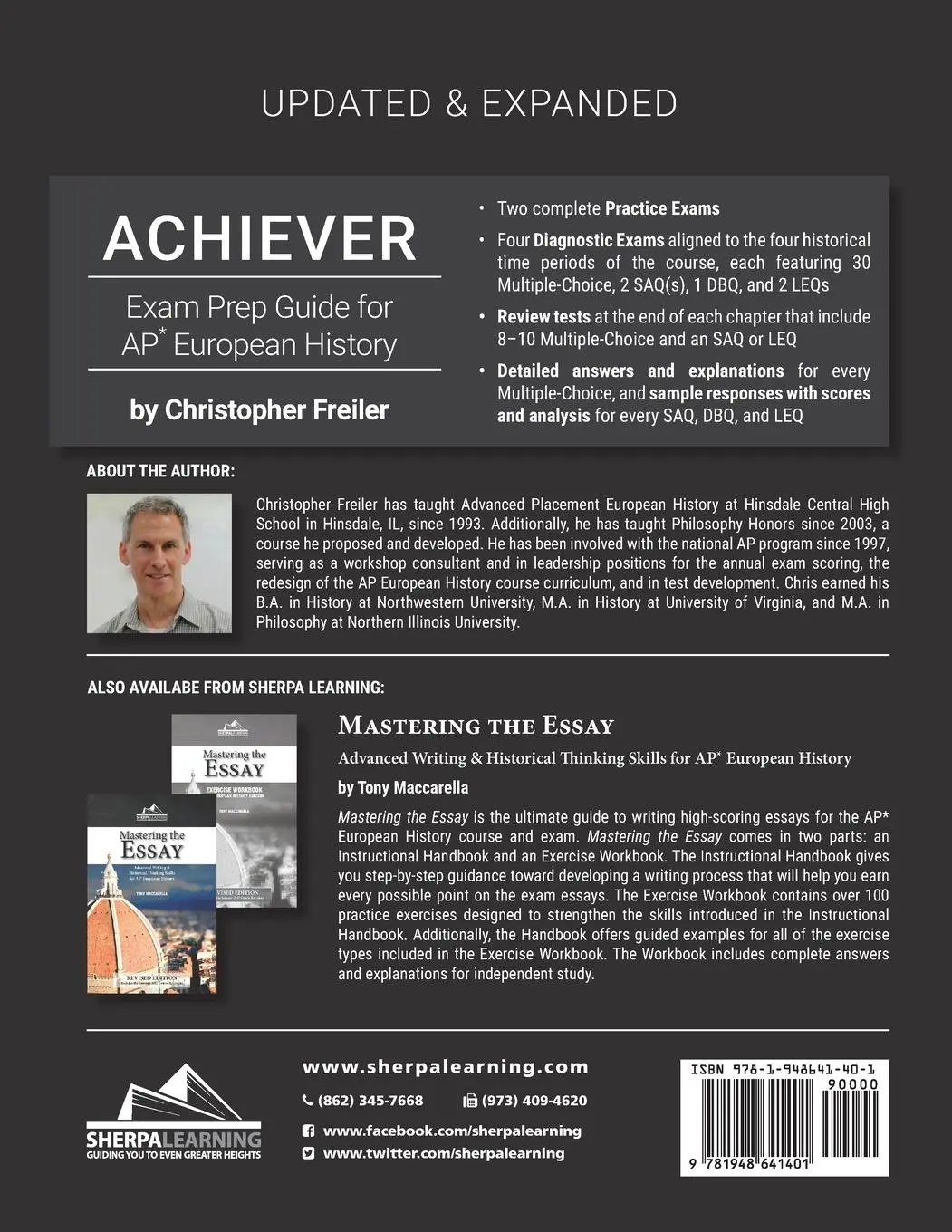 Rückseite: 9781948641401 | Achiever | Exam Prep Guide for AP* European History | Freiler | Buch
