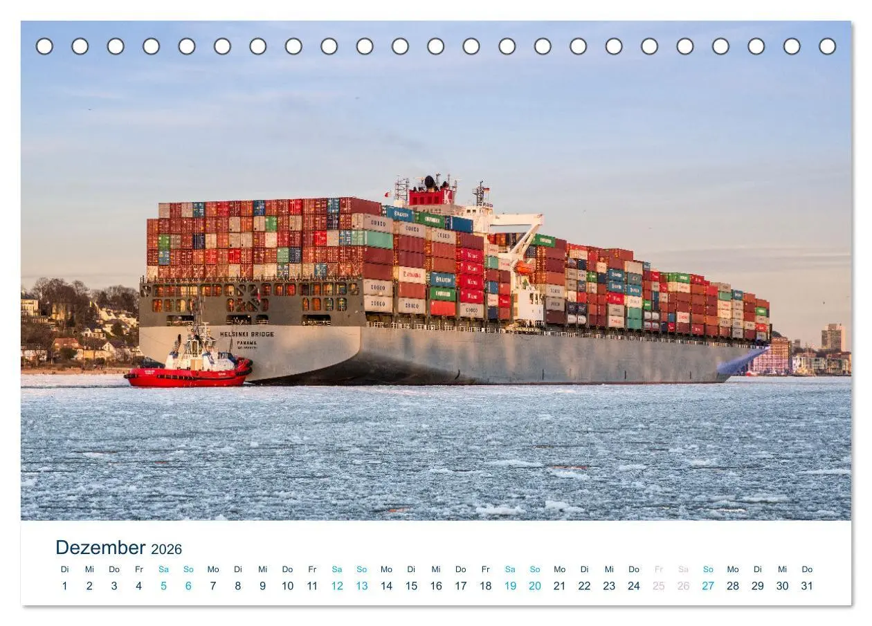 Bild: 9783457471401 | Schiffe gucken im Hamburger Hafen (Tischkalender 2026 DIN A5 quer),...