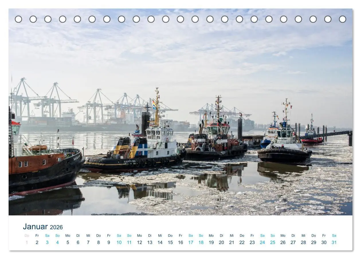 Bild: 9783457471401 | Schiffe gucken im Hamburger Hafen (Tischkalender 2026 DIN A5 quer),...