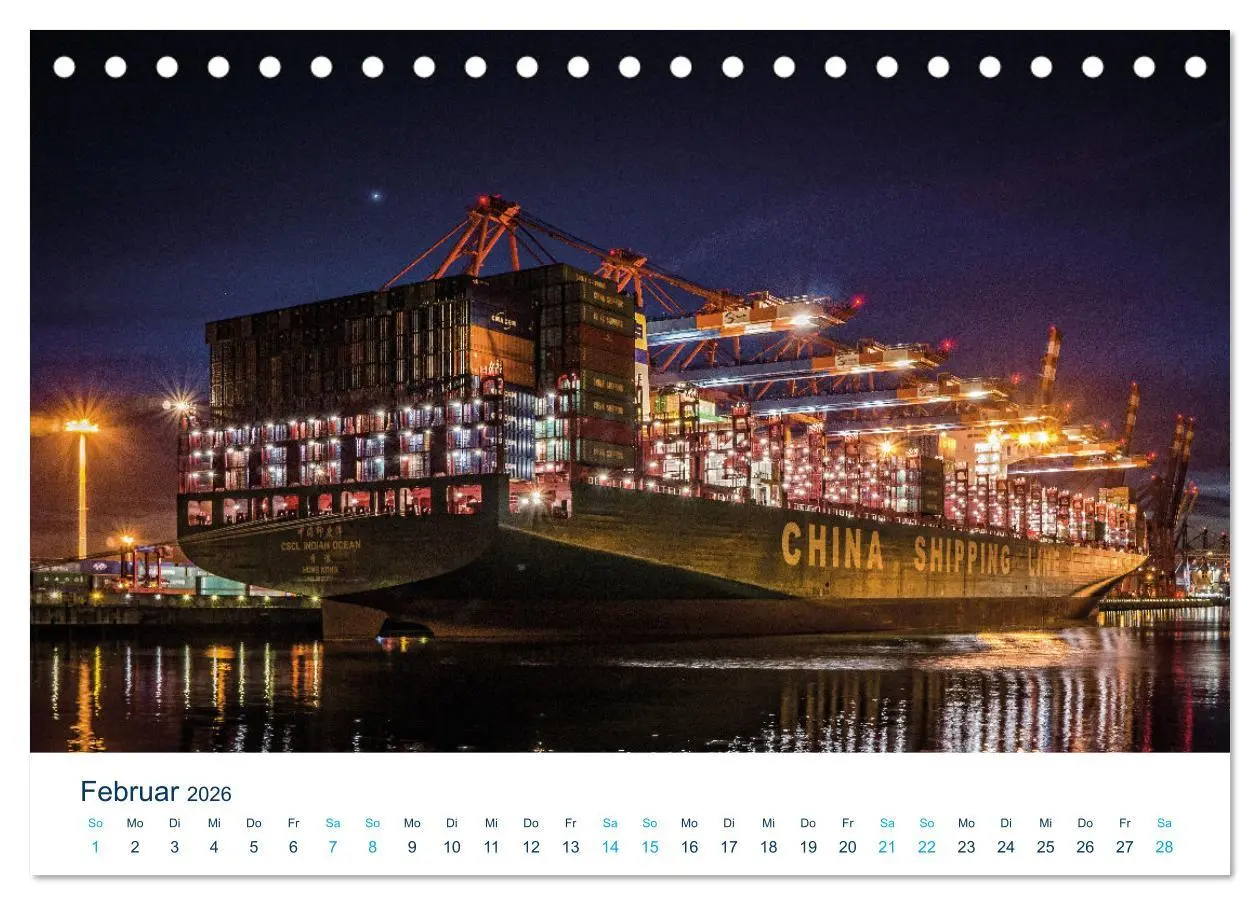 Bild: 9783457471401 | Schiffe gucken im Hamburger Hafen (Tischkalender 2026 DIN A5 quer),...