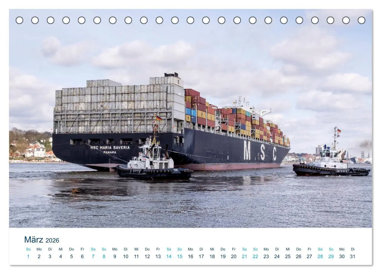 Bild: 9783457471401 | Schiffe gucken im Hamburger Hafen (Tischkalender 2026 DIN A5 quer),...