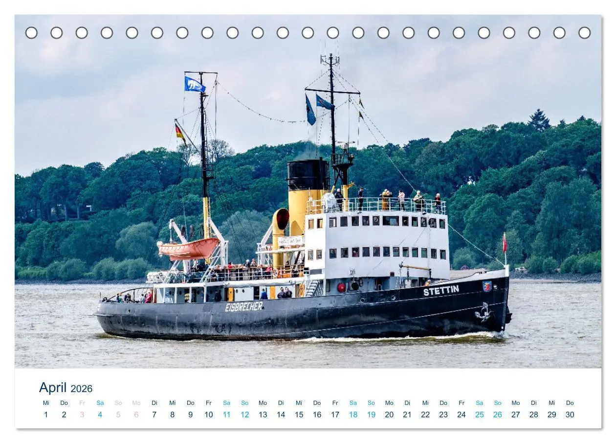 Bild: 9783457471401 | Schiffe gucken im Hamburger Hafen (Tischkalender 2026 DIN A5 quer),...