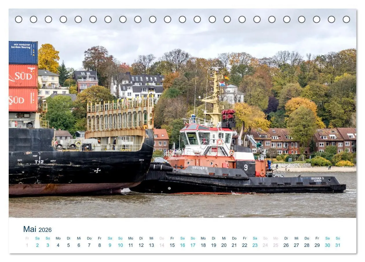 Bild: 9783457471401 | Schiffe gucken im Hamburger Hafen (Tischkalender 2026 DIN A5 quer),...