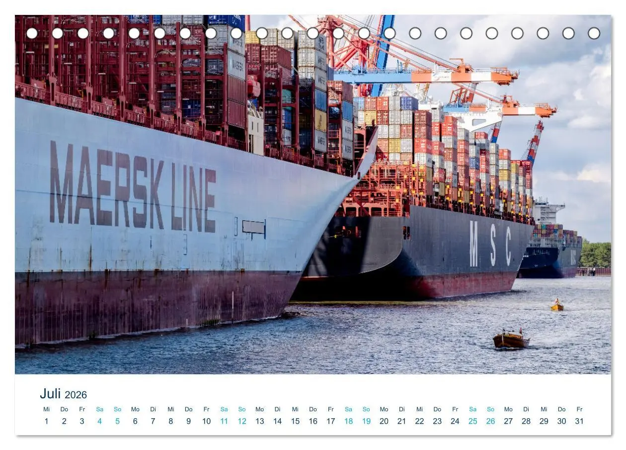 Bild: 9783457471401 | Schiffe gucken im Hamburger Hafen (Tischkalender 2026 DIN A5 quer),...