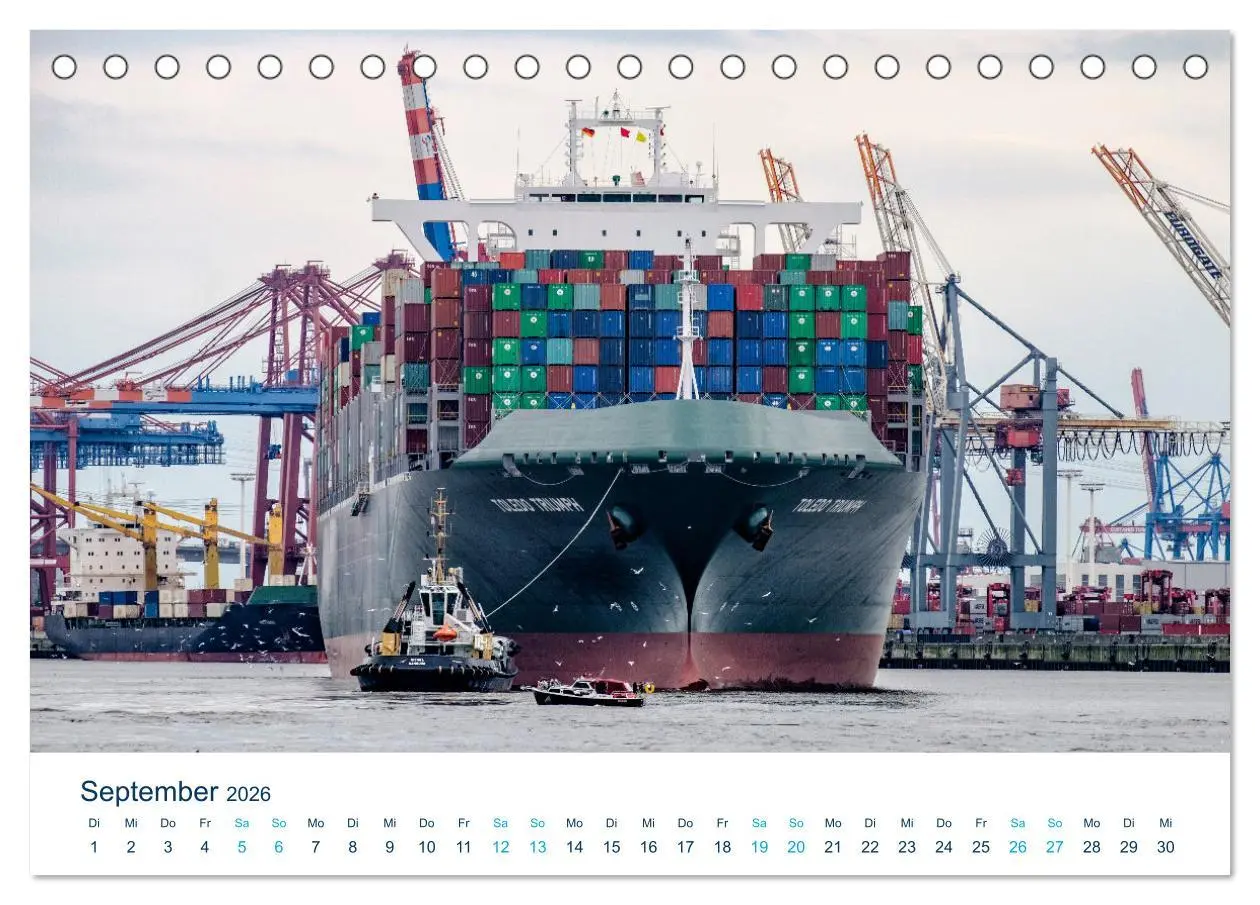 Bild: 9783457471401 | Schiffe gucken im Hamburger Hafen (Tischkalender 2026 DIN A5 quer),...