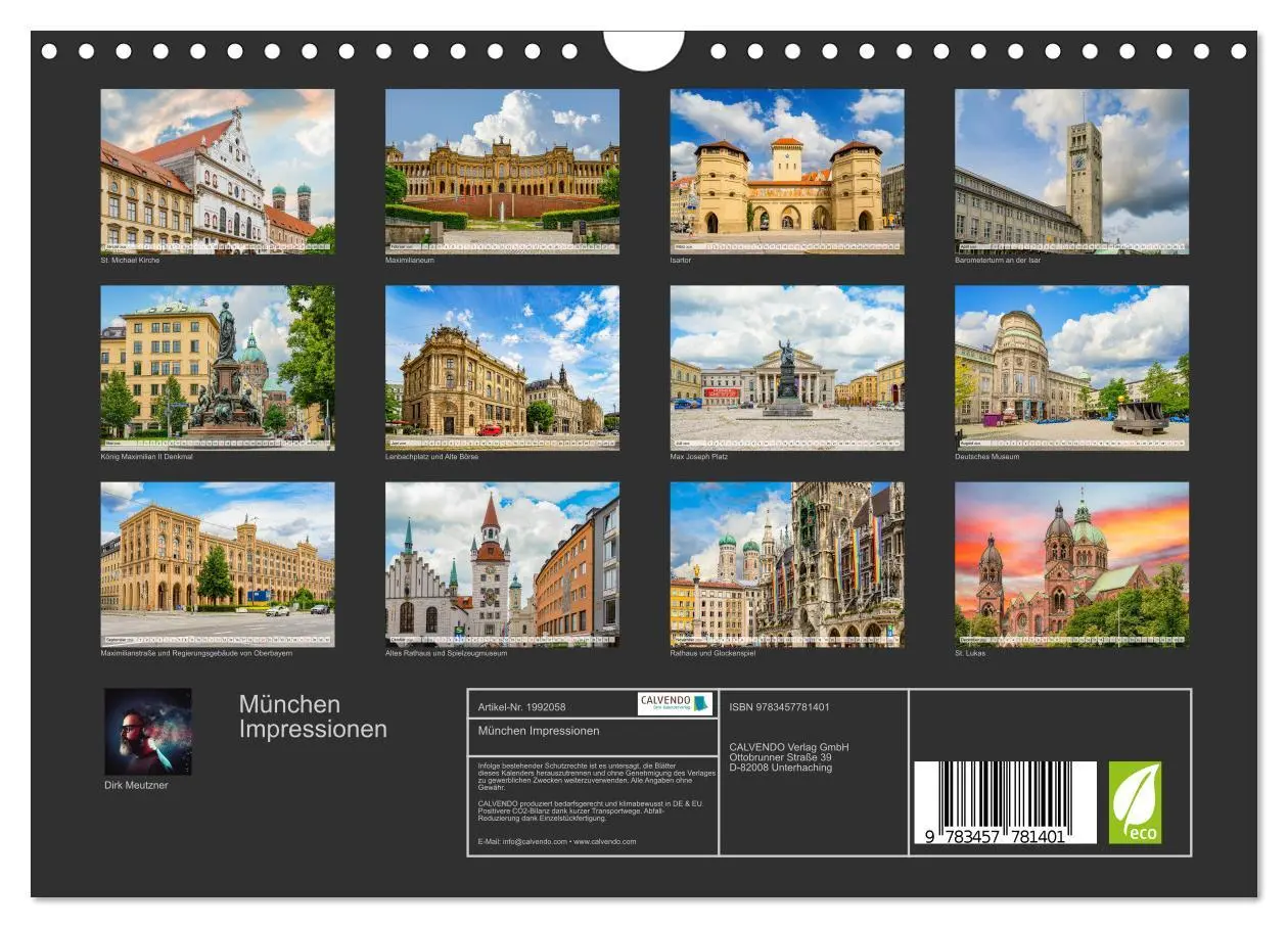 Bild: 9783457781401 | München Impressionen (Wandkalender 2026 DIN A4 quer), CALVENDO...