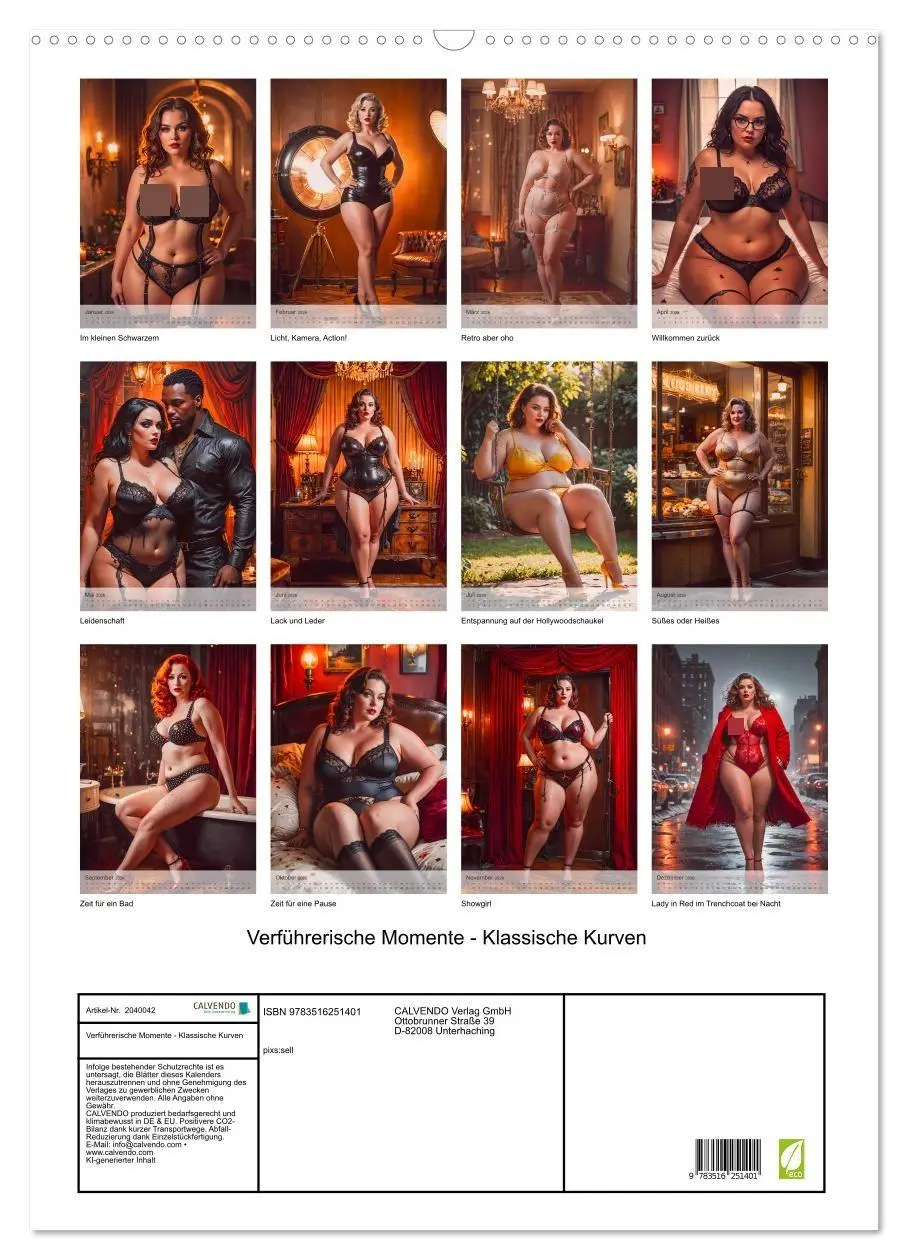 Bild: 9783516251401 | Verführerische Momente - Klassische Kurven (Wandkalender 2026 DIN...