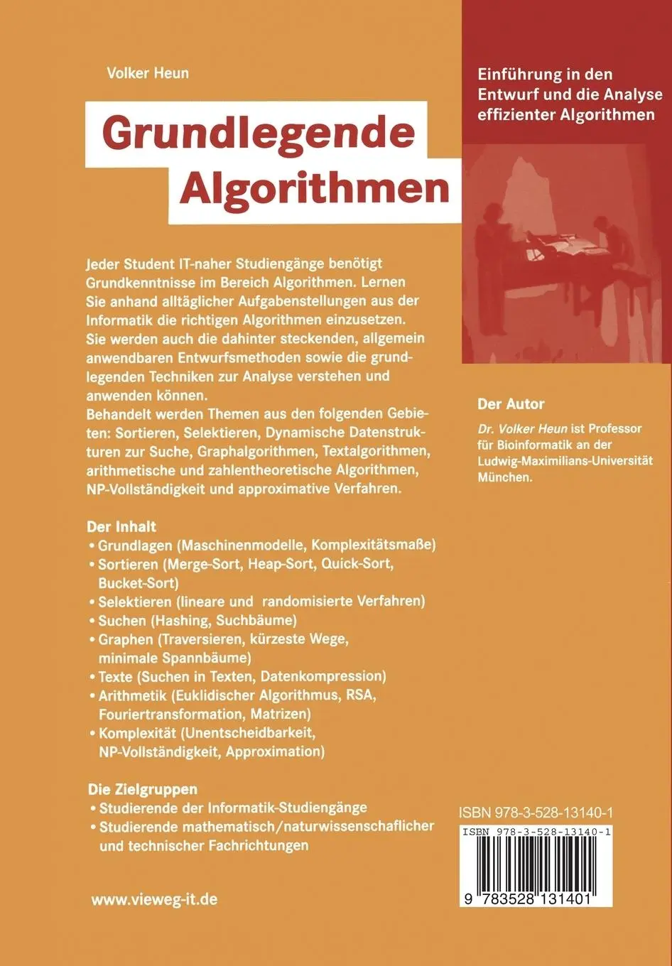 Rückseite: 9783528131401 | Grundlegende Algorithmen | Volker Heun | Taschenbuch | Deutsch | 2003