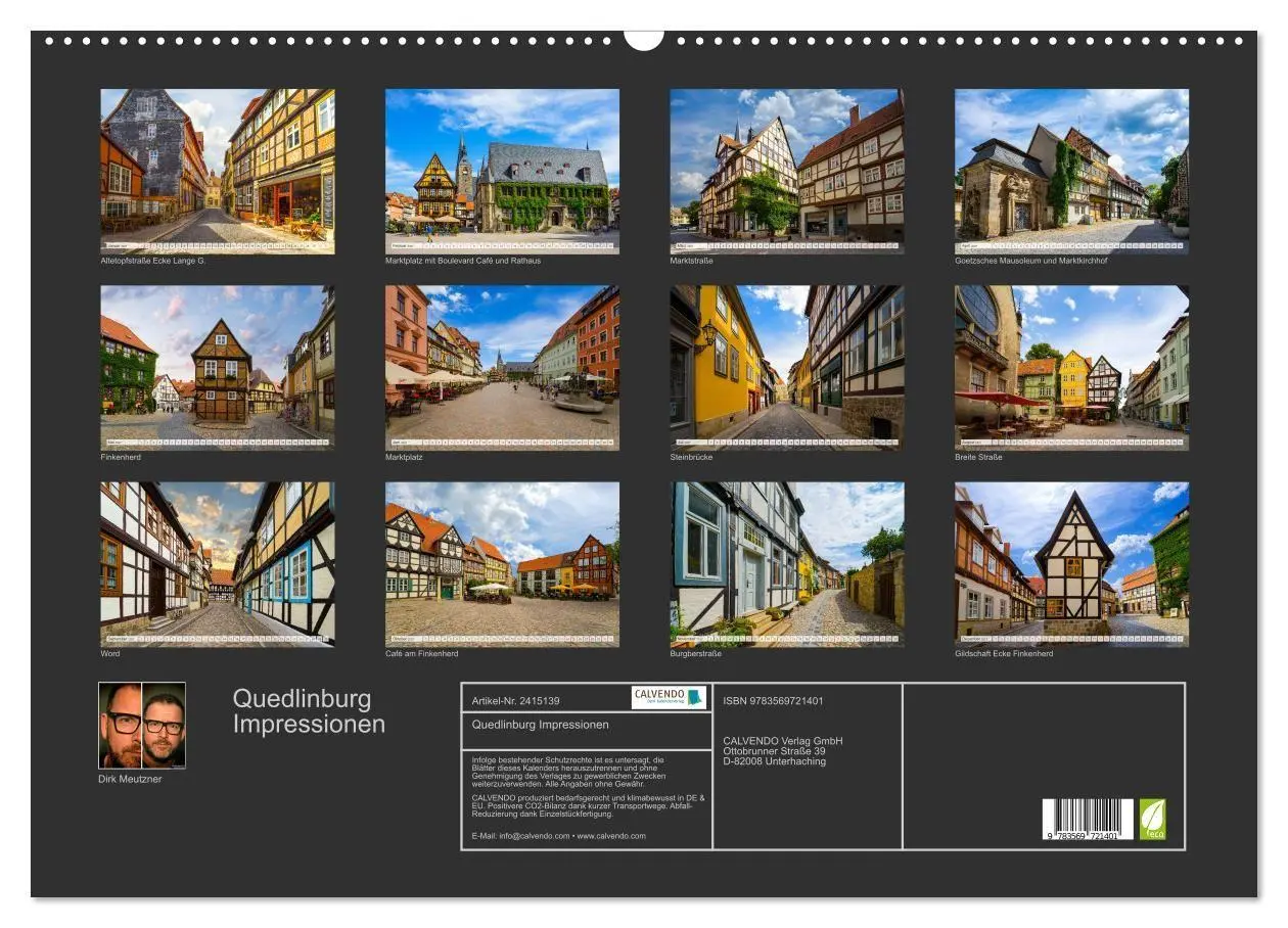 Bild: 9783569721401 | Quedlinburg Impressionen (Wandkalender 2027 DIN A2 quer), CALVENDO...
